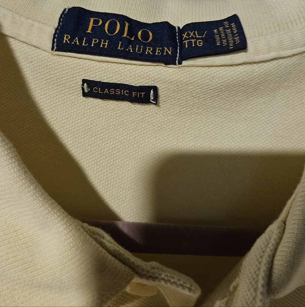Polo by Ralph Lauren Soft Yellow Men's Polo Shirt - Picture 2 of 3